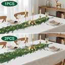 Hananona 4 Pcs 9 Ft Artificial Norfolk Pine Garlands, Real Touch Winter Pine Garland, Green Artificial Greenery Garland for Table, Mantle, Wall, Indoor, Outdoor Christmas Decorations (4, 9 Ft)