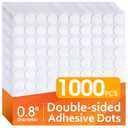 AROIC 1000 Pcs Sticky Dots, 0.8" Poster Putty Adhesive Stickers for Wall Hanging Crafts Balloons Festival Party Decorations, Sticky Tack Round No Trace Double Sided Tape Dots Waterproof Small Stickers