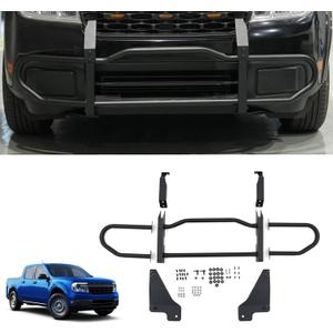 Bull Bar Compatible with 2022-2024 Ford Maverick XLT (Not for 2025) Front Bumper Carbon Steel Bolt-On Grill Bar Bumper Grille Brash Gurad for 2023 Maverick Accessories (Not for FX4 Package)