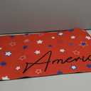 Patriotic 4th of July Doormat Red Stars, Independence Day Home Decor Memorial Day Doormat Anti-Slip Rubbe for Indoor Outdoor Decorations 17x29 Inch