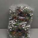 Vercraft 9 Pcs 8" Christmas Candle Rings Wreath Snowy Pine Garland Artificial White Berries and Pine Cones Wreaths Candle Ring Holder for Christmas Wedding Festive Home Table Decoration