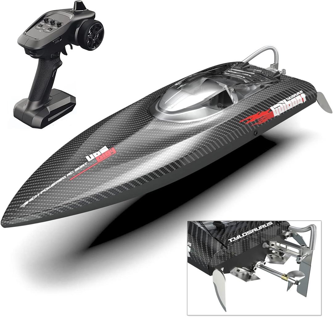 Cheerwing 25" Brushless RC Boat for Adults, 30+MPH Fast Remote Control Boat for Lakes and Pools (Carbon Black)