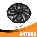 3000 CFM 16inch Electric Radiator Cooling Fan Mounting Kit Push Pull Slim Fan 10 S Blades 12V Black