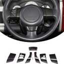 LLKUANG ABS Car Steering Wheel Cover Button Trim Frame for Toyota FJ Cruiser 2007-2021 Steering Wheel Decoration Accessories-7PCS