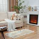 EasyJoy Ultra Soft Fluffy Shaggy Area Rug Faux Fur Rug Chair Cover Seat Pad Fuzzy Area Rug for Bedroom Floor Sofa Living Room (2 x 4 ft Rectangle, Beige)