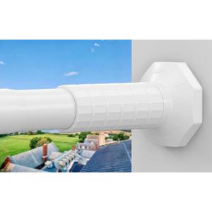 Tension Shower Curtain Rod 51-128" Heavy Duty No-Drill Rustproof White | Adjustable Spring Rod for Window, Patio, Shower, Garage. Holds 55LB, Non-Slip. Easy Install for Apartments/Renters