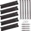 Grill Replacement Parts for Kenmore 5 Burner 146.47468610, 146.23680310, 146.47469610, Kenmore 4 Burner 146.34611410, 146.34611411, 146.10017510 Gas Grills, Pipe Burner, Heat Plate, Carryover Tube.