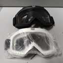 Dirt Bike Goggles 2 Pack - Motorcycle, ATV, Riding, Ski, Windproof Racing Glasses (Black)