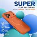 Miracase Magnetic for iPhone 17 Pro Max Case, Compatible with MagSafe, Integrated Silicone Camera Control Cover, 3.0mm Thicken Shockproof Drop Protection Phone Case for 17 ProMax, Orange