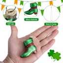 9 PCS St.Patrick's Day Glass Ornaments-Irish Tree Glass Blown Ornaments-St. Patrick Glasses Green Top Hat Hanging Ornaments-Irish Tree Ornament for Spring St.Patricks Day Ireland Party Decoration