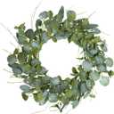 LLZLL 20inch Eucalyptus Wreaths for Front Door Spring and Summer Green Wreath with Berries Farmhouse Door Wreath Year Round Wreaths for Front Door Indoors
