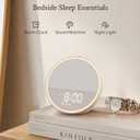 Sound Machine, Alarm Clock, Night Light, Screen-Free Sleep Routine | 30 Sounds, 10 Gentle Alarms, Sleep Timer, White Noise Machine for Sleep, Adults, Bedroom, Nightstand, Office, Travel(Cream)