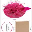 Zinniday Kentucky Fascinators Hats for Women - Vintage Tea Party Outfit Headband Church Derby Hat for Women (9.64x7.87inch)