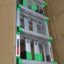 Ladder, Extension Ladders for Home Stairs 14 Ft, 4 Step Multi Position A Frame Ladder with Stabilizer Bar, Compact Folding, 330 lbs Telescopic Aluminum Adjustable Ladders, Escaleras para Casa (Green)