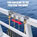 2 x Boat Fender Clips,Pontoon Boat Fender Clips for Square Rail,Quick Release Hangers/Adjustable Boat Bumper for Docking Ideal for Boat Docking (4PCS)