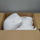 Feather Pillows King Size Set of 2 - Goose Down Hotel Bed Pillow for Sleeping, Soft 600 Thread Count Cotton Cover, Fluffy Support Surround Fill Polyester for Side, Back, Stomach Sleepers