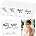 Ocmoiy Happy Tears Tissues (50-Pack) Wedding Tissues Packs for Guests Welcome Favor Bags, Bulk Individual Pocket Tissue Packs for Your Big Moments