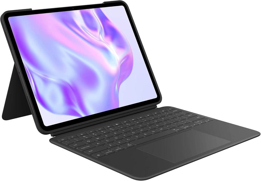 Logitech Combo Touch iPad Pro 13-inch (M4 & M5)(2024 & 2025) Keyboard Case - Detachable Backlit Keyboard with Kickstand, Comfortable Typing, Multi-use Mode - Midnight Black