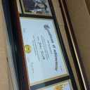 Yaetm 11x22 Diploma Frame with Tassel Holder for 8.5x11 Certificate Document & 4x6 Photo with High Definition Glass, Black Mat Over Gold Acid-free Mat, Mahogany Graduation Frame 2025