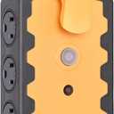 DEWENWILS Extension Cord Plug Adapter, Heavy Duty 6-Outlet Splitter, 3-Prong Grounded Multi-Plug Extender for Indoor Outdoor Extension Cords, 15Amp Circuit Breaker, Swivel Safety Covers, ETL Listed