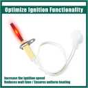 YUXIVCNE 768A-844 Furnace Igniters Compatible with Lennox Furnaces Replacement for Rheem 80V Silicon Nitride Hot Surface Ignitors Replace 768A-4 41K5601 LB-109261A 62-24134-02, 2 Terminal Receptacle