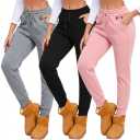 NEW YOUNG 3 Pack Fleece Lined Sweatpants for Women-Womens Joggers Pants with Pockets Workout Drawstring Lounge Yoga Pants for Women Winter Small