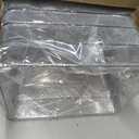 4-Piece Set,Plastic Clear Storage Bin with Lid,Large Storage Containers,Lidded Storage Boxes for Books, Clothes, Toys, Cabinets (clear 4XL)