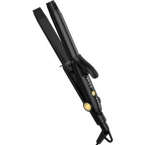 Farery Curling Iron 1 Inch & Flat Iron, 2-in-1 Europe Compact Travel Size Curling Wand, Dual Voltage Mini Hair Straightener with 4 Adjustable Temp for Short Hair