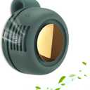 Portable Silent Mini Bladeless Fan Clip on, Portable Silent Mini Bladeless Electric Fan, For Outdoor & Travel & Office, Travel Accessories, Gift, Adjustable 3-Speed (Type-c, Green)