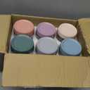 NETANY 6-pack 24oz Glass jars with Airtight Lids, Overnight Oats Containers with Lids, Wide mouth Mason Salad jars, Glass Food Storage Containers for Snacks Yogurt Spice Sugar