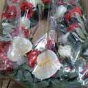 Cemetery Wreaths Decoration - Headstone Wreaths with Rose Camellia Daisy for Graves on 30 inch Tall Easel Stand, Spring Wreath for Front Door Decoration