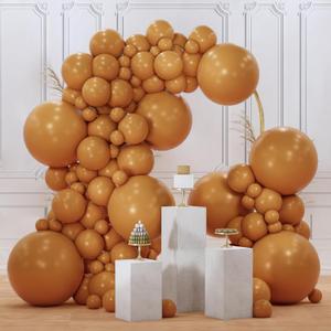 PartyWoo Light Brown Balloons 140 pcs Different Sizes of 18 12 10 5 Inch Caramel Brown Tan Boho Neutral Latex Balloon Arch Kit Garland for Birthday Wedding Baby Shower Party Decorations Brown-F10