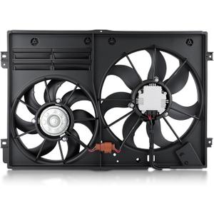 AUTOKAY Radiator Cooling Fan, Radiator Condenser Fan for Volkswagen Jetta Beetle Tiguan Golf for Audi A3 TT 2.0L Diesel 1K0121205AD9B9 1K0959455N 1K0959455DL