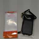 for iPhone 17 Pro Case with Card Holder and Strap for Women,Crossbody Lanyard,Ring Stand,Snap Clasp,Cute Phone Wallet Cases 6.3 inch (Black)