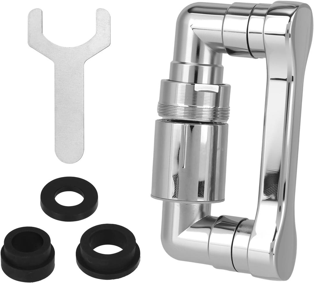 Rotatable Faucet Aerator Extension Set, Alloy Rotating Swivel 1080Universal U Shaped Shape Faucet Extender with 2 Spray Modes Multifunctional Aerator Extender for Bathroom Kitchen Sink Attachment