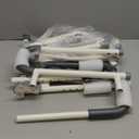 Heavy Duty Bed Rails for Elderly Adults Safety-Foldable Bed Rail for Senior with Adjustable Heights Fits All Bed SizesBed Handle Bedside Assist with Pocket -504M (White and Gray)