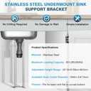 IRONWALLS Undermount Sink Support Brackets Adjustable 22" to 34.8"