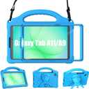 Kids Case for Samsung Galaxy Tab A11 2025 / A9 2023 8.7 inch Tablet, Galaxy Tab A11 /A9 Case with Screen Protector, Shockproof Handle Stand Protective Cover with Shoulder Strap -Blue