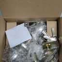 Single Cylinder Deadbolt Lock and Door Knob with Lock, Keyed Alike Door Locks for Front Door(Satin Nickel,2pack-Set)