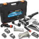 Aluminum Pipe Tube Bender Set with 7 Electroplated Bender Heads, for 1/4 to 7/8 O.D, 90 Ratcheting Tubing Bender w/Reverse Bending Adapters, for HVAC, Air Conditioning, and Hydraulic Work