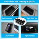 EDBETOS Atlas Door Side Storage Box Handle Container Compatible with 2018-2023 VW Atlas/Atlas Cross Sport Accessories, ABS Inner Door Handle Organizer Phone Pocket Insert Tray Glove Pallet, 4PCS Set