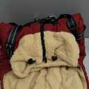 Queenmore Dog Jackets for Large Dogs, Dog Coat with Harness Built-in, Thick Fleece Lining Waterproof Jacket for Large Breeds, Back Zipper Pet Winter Jacket for Retriever, Labrador, Burgundy XL