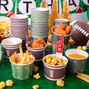 REDWORD 60PCs Football Party Supplies, 9oz Football Snack Cups Foot ball Party Favors Nacho Trays Ice Cream Bowls Disposable for Foot ball Birthday Decorations Sports Decorations