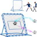 Dual-Mode Soccer Goal Net & Soccer Rebounder Net,Premium Durability for Intense Shooting Training,Quick-Switch Angle Soccer Training for Control,Passing Practice,Soccer Gifts for Kids Teen Adult (4FTx4FT)