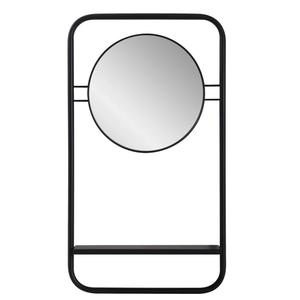 Collins Mirror with Shelf - Sleek Industrial Design, Rectangular Shape, Easy Hanging & Stylish Functionality
