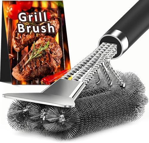TNTOR Grill Brush with Scraper, 18" Adjustable Handle BBQ Grill Brush for Outdoor Grill, Extra Strong Grill Cleaner Accessories for Grill/Smoker/Gas/Charcoal Grill Cleaning-Gifts for Grill Wizard/Dad TNTOR Grill Brush with Scraper, 18" Adjustable Handle BBQ Grill Brush for Outdoor Grill, Extra Strong Grill Cleaner Accessories for Grill/Smoker/Gas/Charcoal Grill Cleaning-Gifts for Grill Wizard/Dad