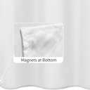 ALYVIA SPRING Long Fabric Shower Curtain Liner Waterproof - 72" x 76", Soft & Lightweight Long Shower Curtain with Magnets, Machine Washable - 72x76, White