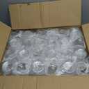 BESTSTAR 48 Pack Disposable Ribbed Origami Ripple Plastic Glasses Set - 24 9 OZ Stemless Champagne Flutes & 24 12OZ Cups, BPA-Free Shatterproof Clear Drinkware for Weddings, Parties & Events (Clear)