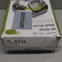 Dish Drying Rack Over the Sink In Stainless Steel Black Expandable Drainer for Small Kitchen, Counter Space Saving Compact Inside Sink Plate Dryer, Adjustable Hanging Metal Wire Strainer Drain Holder