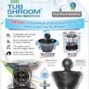 TubShroom Tub Drain Hair Catcher Combo Pack with Silicone Stopper, Black Chrome – Protector and for Bathroom Drains, fits any standard bathtub drain measuring 1.4” to 1.8” wide, Pack of 6